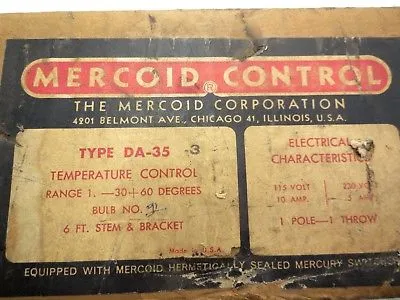 NEW MERCOID DA-35-3 PRESSURE SWITCH DA353