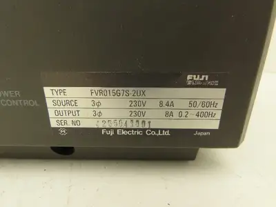 Fuji Electric FVR G7S AC Inverter Drive 200-230VAC 3ph In 230V 0.2-400Hz Out