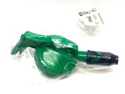 USED OILSAFE WIDE STUMPY SPOUT LID, MID GREEN