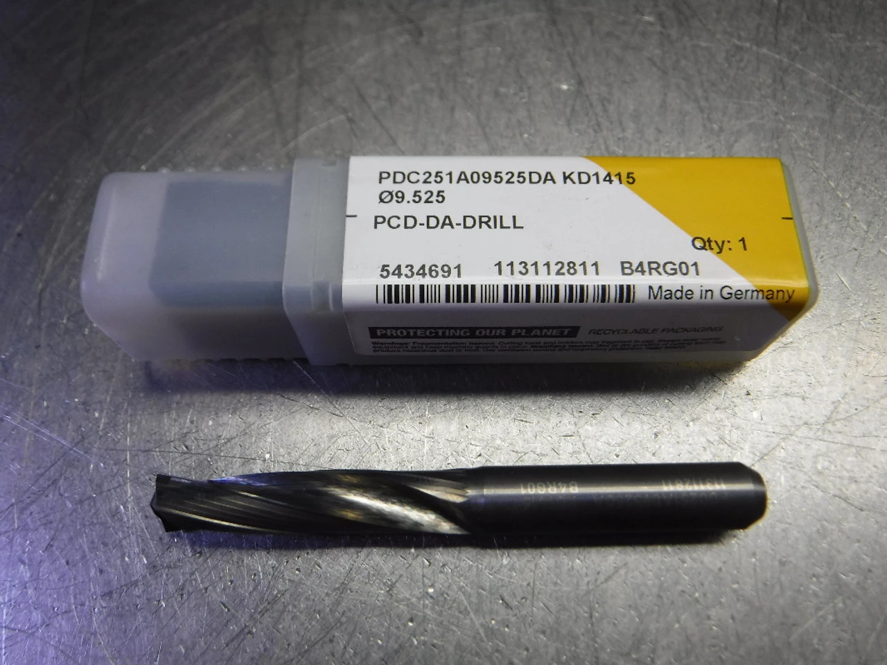 Kennametal 3/8" 2 Flute PCD-DA Carbide Drill PDC251A09525DA KD1415 (LOC3298A)