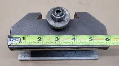 LATHE TOOL POST HOLDER 3-1/4” H X 6” L X 2-3/8” W, WEDGE 2-3/4”, CAPACITY 2-1/8”