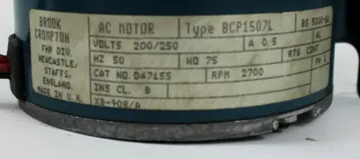 USED ACI & BROOK CROMPTON BCP1507L