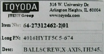 NEW KOYO 4016HYTF5C5-674 BALL SCREW 64-27312462-2/01 QE1341R 4016HYTF5C5674