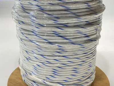 NEW AMERICAN WIRE MTW AND UL LEAD WIRE WHITE/BLUE 600/1000V 500FT SPOOL