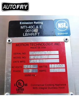 Used AUTOFRY MTI-40E Cookers / Coolers / Fryers British Columbia CA | Surrey Food Equipment #1326936