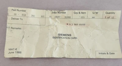 NEW Siemens 18-816-350-501