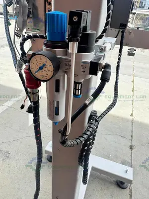 USED SATO S86-EX PRINT ENGINE W/ AL TECH ALCODE PRINT AND APPLY LABELLING MACHINE