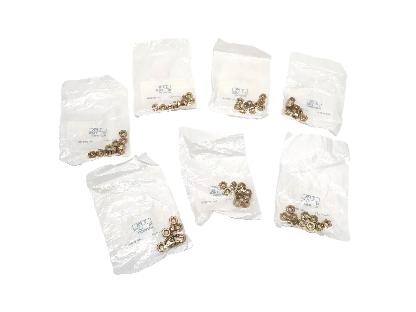 MS21083N4,MS 21083N4,95496A350 | MS21083N4 Mil. Spec. Locknut, 1/4"-28 Thread 7/16" MS 21083N4 LOT OF 70 - New