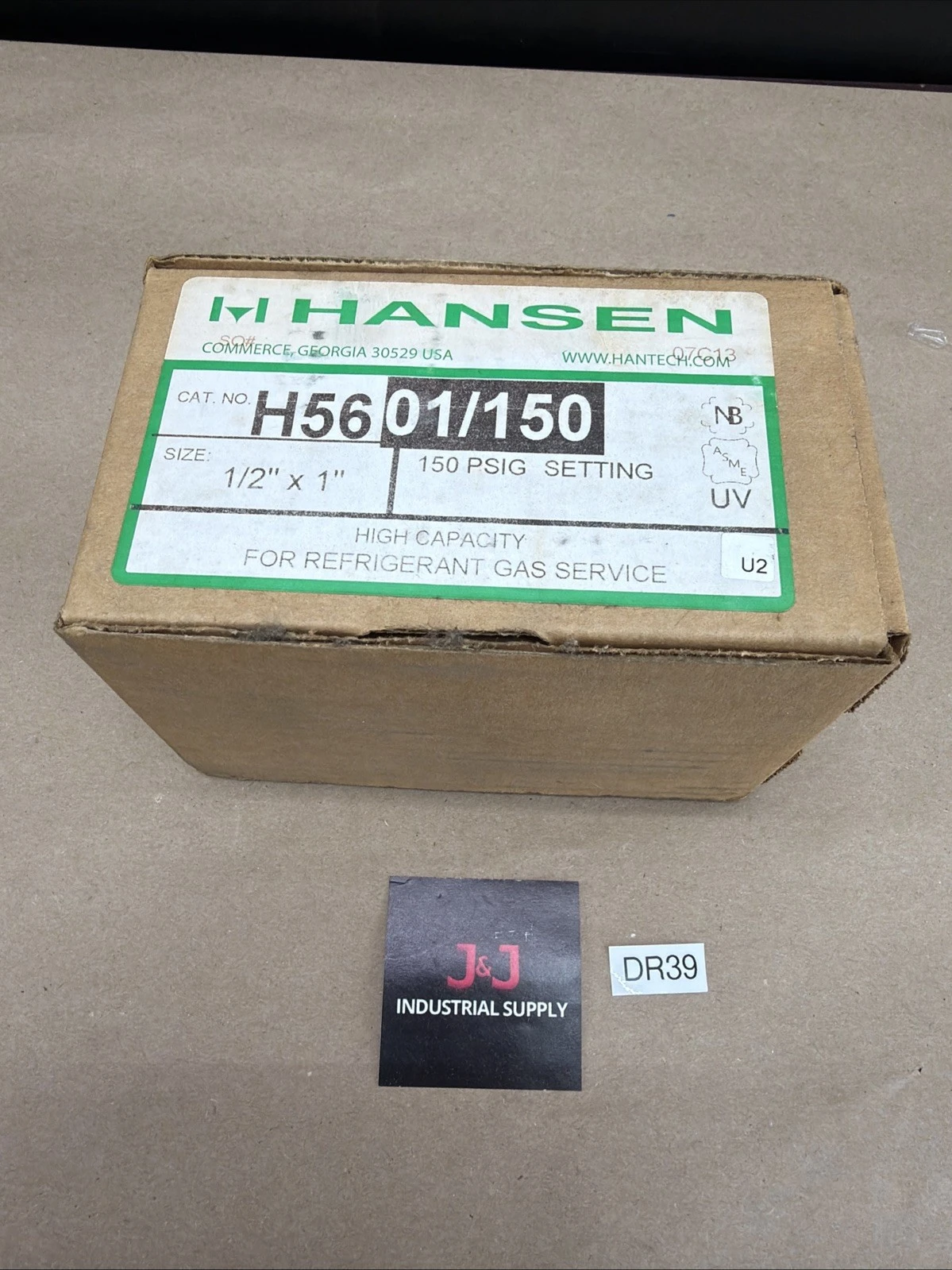 New Hansen H5601 1/2" x 1" 150PSIG 476 SCFM Pressure Relief Valve Warranty 🇺🇸