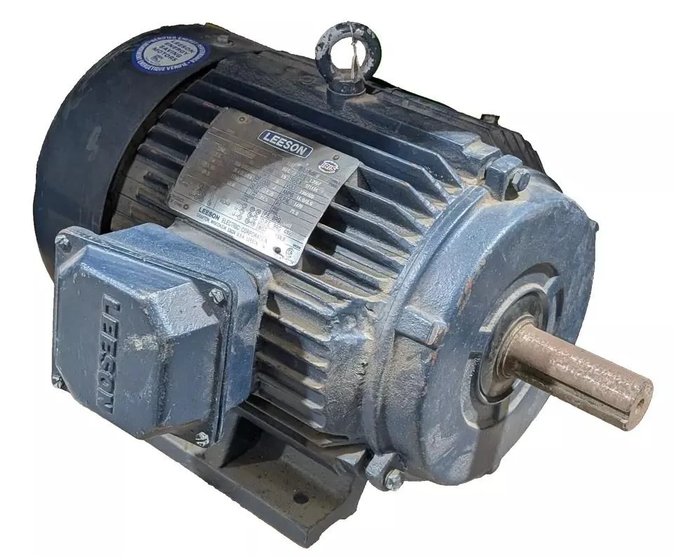 7.5HP Leeson G150157.60 Electric Motor 208-230/460V 213T Frame 1760 RPM Used