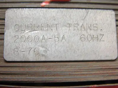 8-76 Vintage Current Transformer 2000A-5A 60HZ