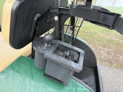 (1) 2015 E-Z-Go golf cart with a Kawasaki gas engine, includes canopy, ball cover, club cover, fold-...