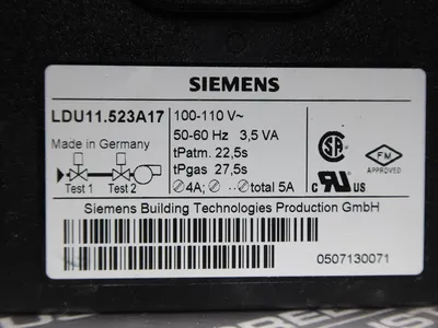 Siemens LDU11.523A17 Gas Valve Proving Unit Used