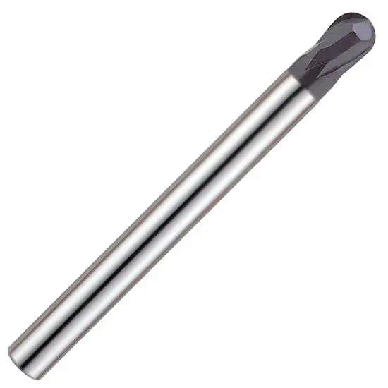 YG 1/4" Carbide Ball Nose Stub End Mill 2 Flute Necked X-POWER Coated