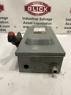 Square D HU362 60A 3 Pole Non-Fusible Safety Disconnect Switch 600V