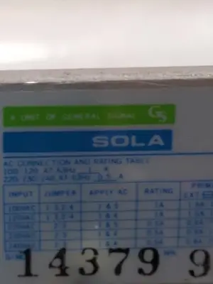 Used SOLA SLS-24-0024 Miscellaneous Equipment (Electrical & Power) | Surplus Asset Holdings #1200505