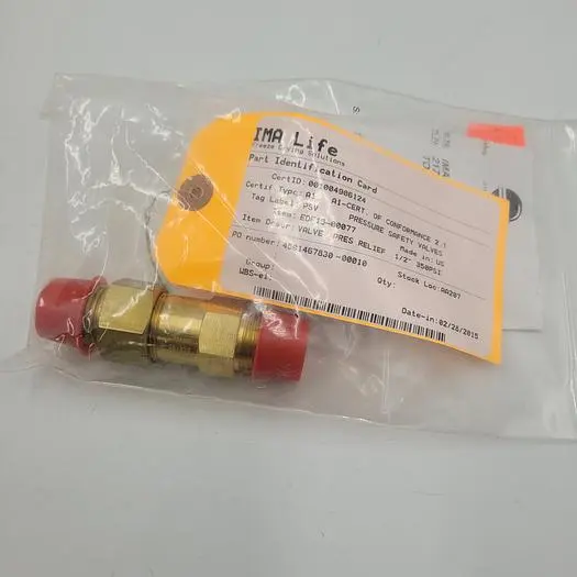 New | in-Stock IMA IMA LIFE FREEZE DRYING PRESSURE SAFETY VALVE EDF15-00077 *NEW* WITH IDENTIFICATION CARD SEALED Pump & Valve Parts | ND Industrial Surplus #1218048