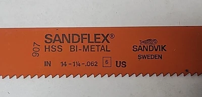 10 Pcs Saw Blade SANDVIK mm in 14 - 1-1/4 - .0.62 6-US HSS Bi-Metal New