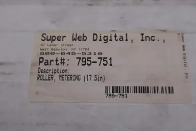 NEW SUPERWEB INK DISTRIBUTOR ROLLER 795-751/ 48485 STOCK W-43