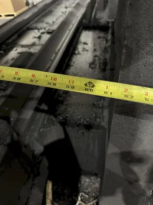 44" x 144" GRAY DOUBLE SIDED PLANER MILL. STOCK #0134825