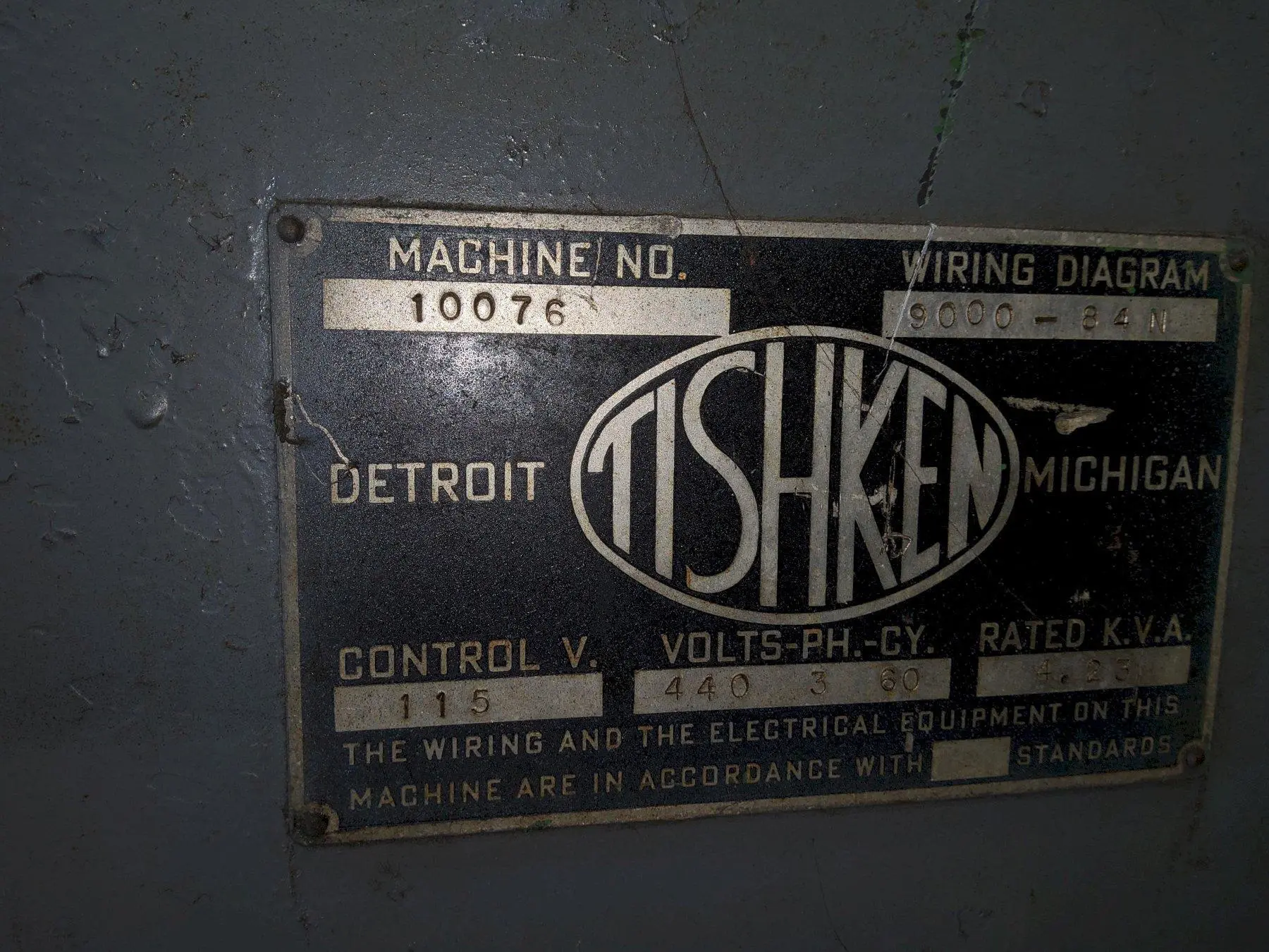 18 TON TISHKEN 4 POST MECHANICAL CUT-OFF PRESS: YOBRO #24327