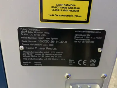 Used 2020 EPILOG CORP 16000 LASER SYSTEM Engravers Ohio US | HGR 24 #1325997