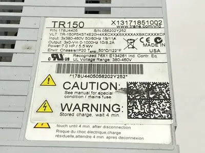 USED TRANE VOYAGER 2 TR150 VARIABLE FREQUENCY DRIVE UNIT 7HP X13171851002