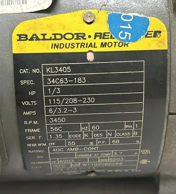 Used BALDOR KL3405 Industrial Controls Ohio US | Surplus Asset Holdings #1242439