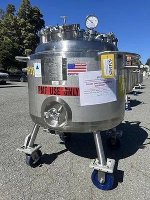 Tank, 40 Gallon (150 Liters), 316L Stainless Steel, Jacketed, 45 PSI Internal #5991215