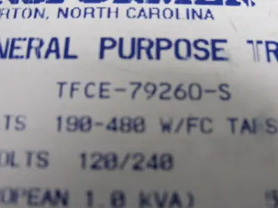 ACME TFCE-79260-S 1KVA General Propose Transformer Pri 190-480V Sec 120/240V