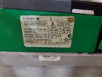 USED Control Techniques UNI4404-R Drive, 380/480V, 180A