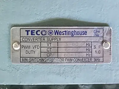 20 hp, 575 volts, 1760 rpm Electric Motor