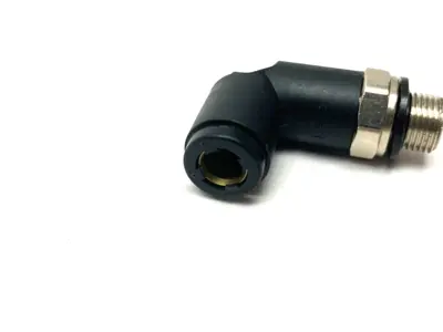 USED PARKER PNEUMATIC PUSH-IN ELBOW FITTING 6MM TUBE M10X1 THREAD