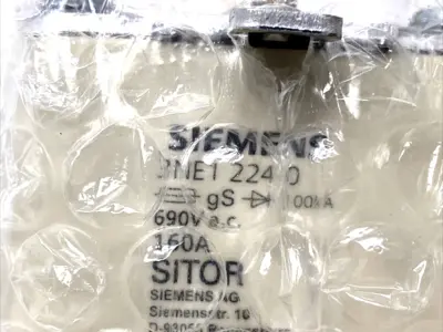 Siemens 3NE1224-0 SITOR Fuse Link with Blade Contacts NH1 In: 160A gS Un AC 690V - New Other