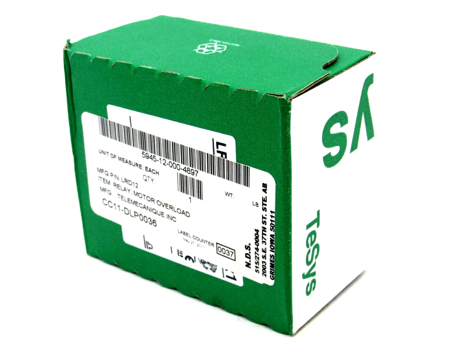 NEW SEALED SCHNEIDER ELECTRIC LRD12 OVERLOAD RELAY