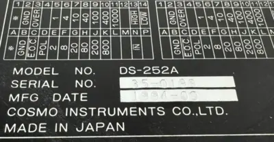 NEW COSMO INSTRUMENTS DS-252A DIGITAL COMPARATOR DS252A