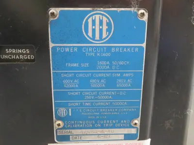 Used ITE K-1600 Circuit Breakers Texas US | Aucto #1307235