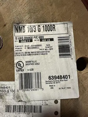 New | in-Stock SOUTHWIRE NMB 10/3 G Miscellaneous Equipment (Electrical & Power) | Surplus Asset Holdings #1197399