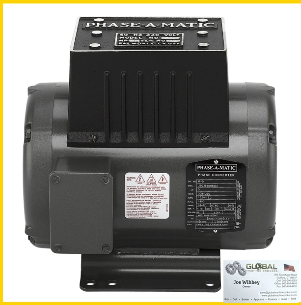 Phase-A-Matic R-5 220V 5HP Rotary Converter- NEW