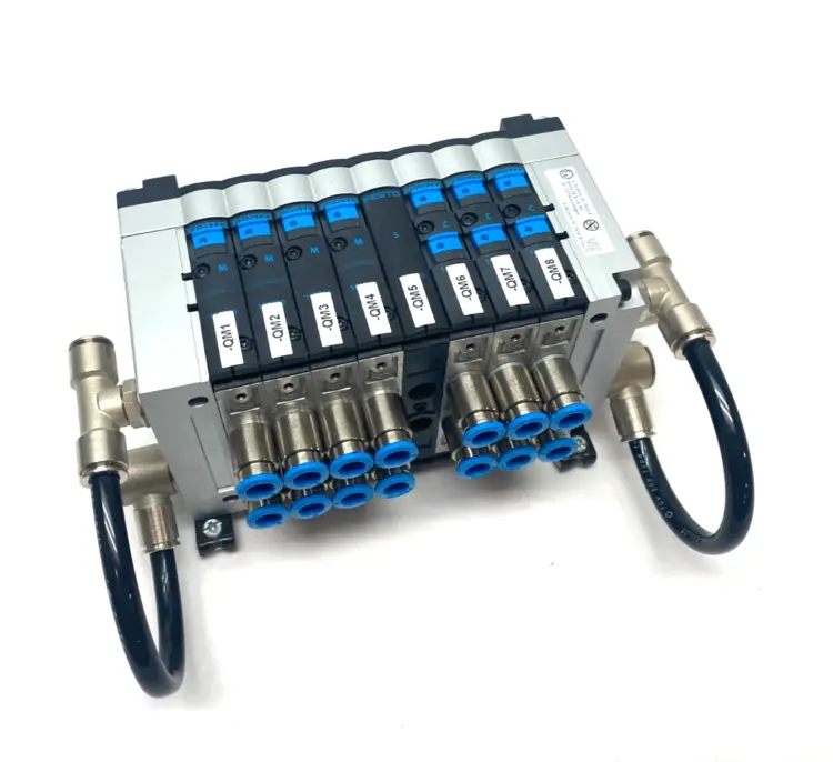 Used FESTO VALVE TERMINAL INTERFACE W/ 161360 X4 & 161362 X3 VALVES Valves/Fittings | Maverick Industrial Sales #1103227