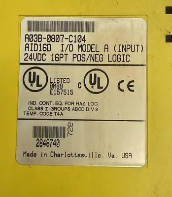 USED GE FANUC A03B-0807-C104