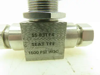 Whitey SS-83TF4 Hydraulic S.S. High Pressure Ball Valve 1500PSI 1/4"NPT TFE Seat