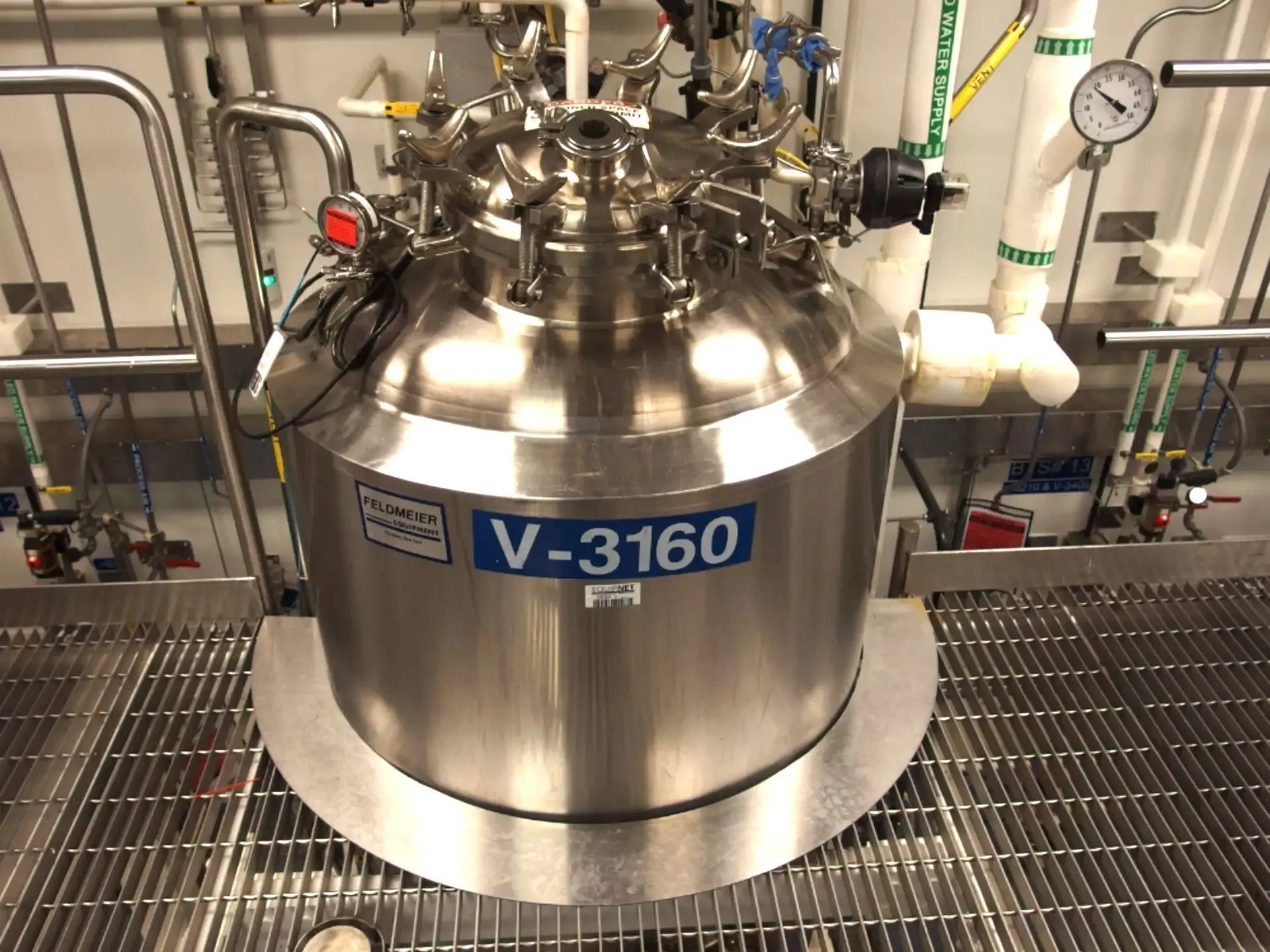 USED FELDMEIER EQUIPMENT, INC. 1000 Liter Stainless Steel Jacketed Reactor / Fermenter