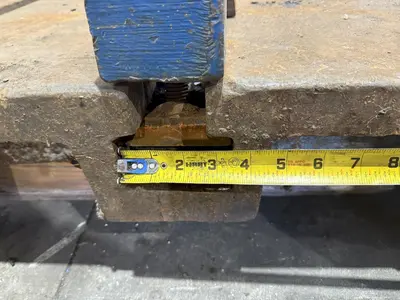 12' LONG X 8' WIDE X 5" THICK T-SLOTTED FLOOR PLATE / LAYOUT TABLE: YOBRO #23835