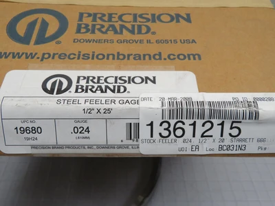 New | in-Stock PRECISION BRAND _UNKNOWN_ Tooling & Accessories (Other) | OCO Industrial #1588585