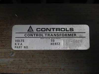 Allis Chalmers 15-171-192-003 Control Transformer 3.0kVA 240/480V HV Used