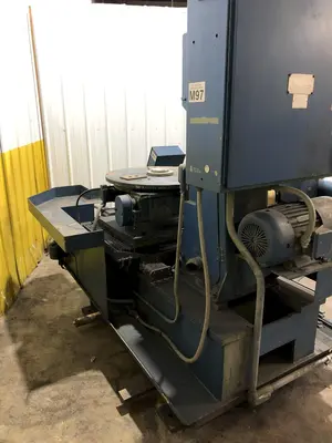 9" WIDE X 30" TABLE SUNDSTRAND VERTICAL BELT ROTARY TABLE "TIP" GRINDER: STOCK #18229
