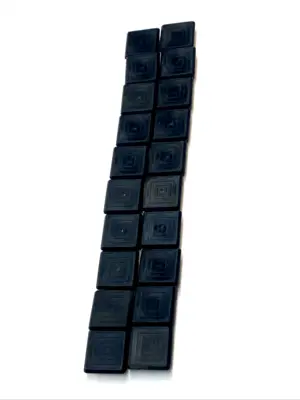 USED CAPLUGS FINISHING PLUG 1.5" SQUARE TUBING 11GA BLACK