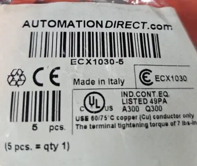 Automation Direct ECX1030-5 Contact Block LOT OF 5 loc4B40