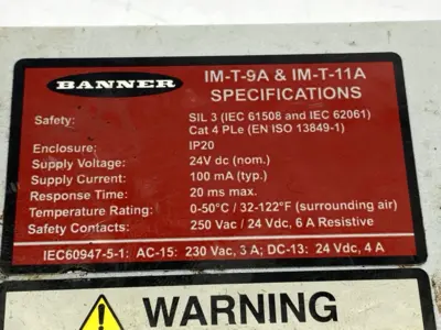 Used Banner Light Curtain Safety Relay Module 61425 MISSING CONNECTORS Relays & Switches Michigan US | Maverick Industrial Sales #1402109